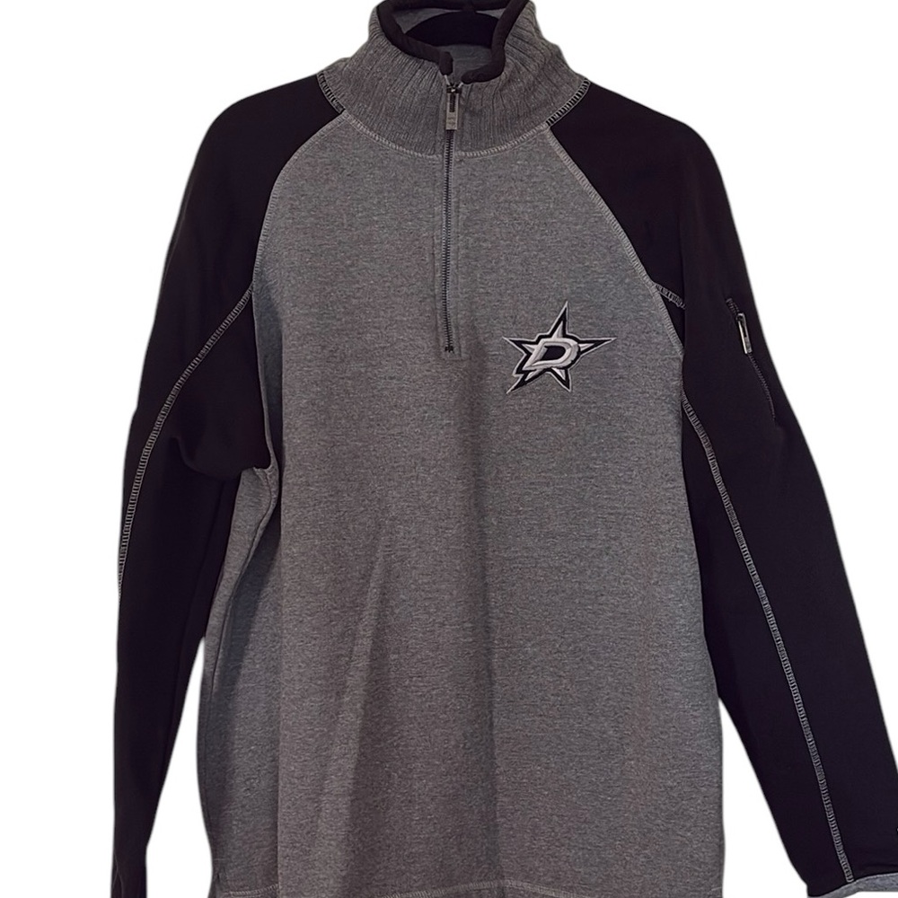 NHL Dallas Stars Old Time Hockey Causeway Collection Sweater quarter zip, size M